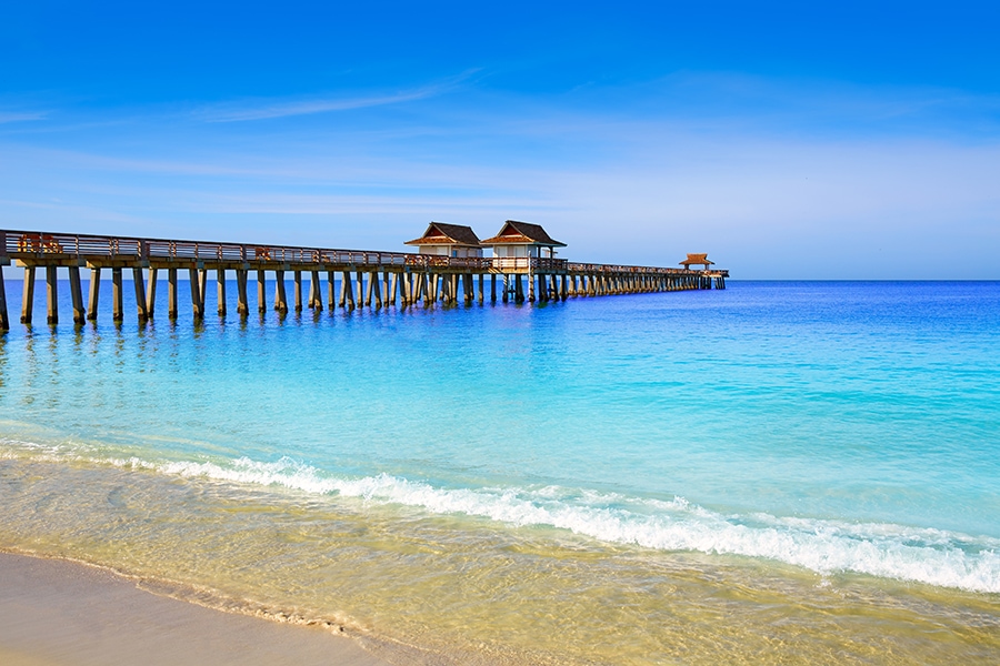 Downtown Naples Pier in Collier County, Florida.