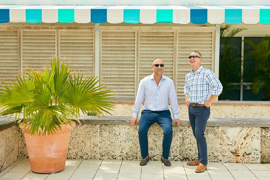 Drew Josephson and Andrew Ventura in Downtown Naples, Florida