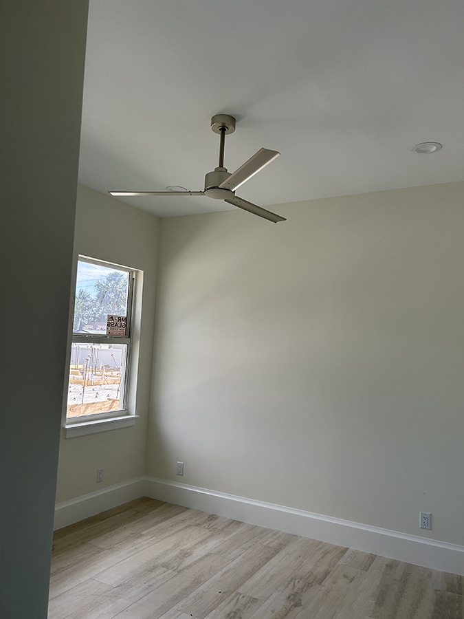 guest room and fan
